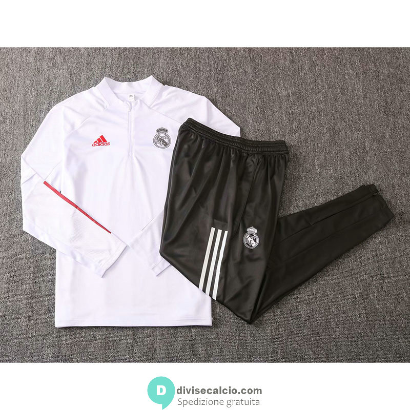 Real Madrid Formazione Felpa White + Pantaloni 2020/2021
