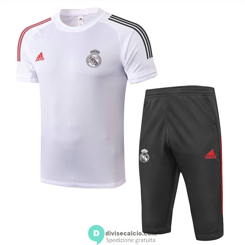 Real Madrid Formazione Felpa White + Pantaloni Black 2020/2021