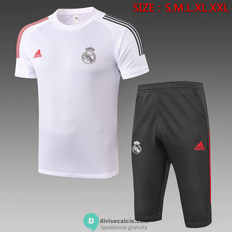 Real Madrid Formazione Felpa White + Pantaloni Black 2020/2021