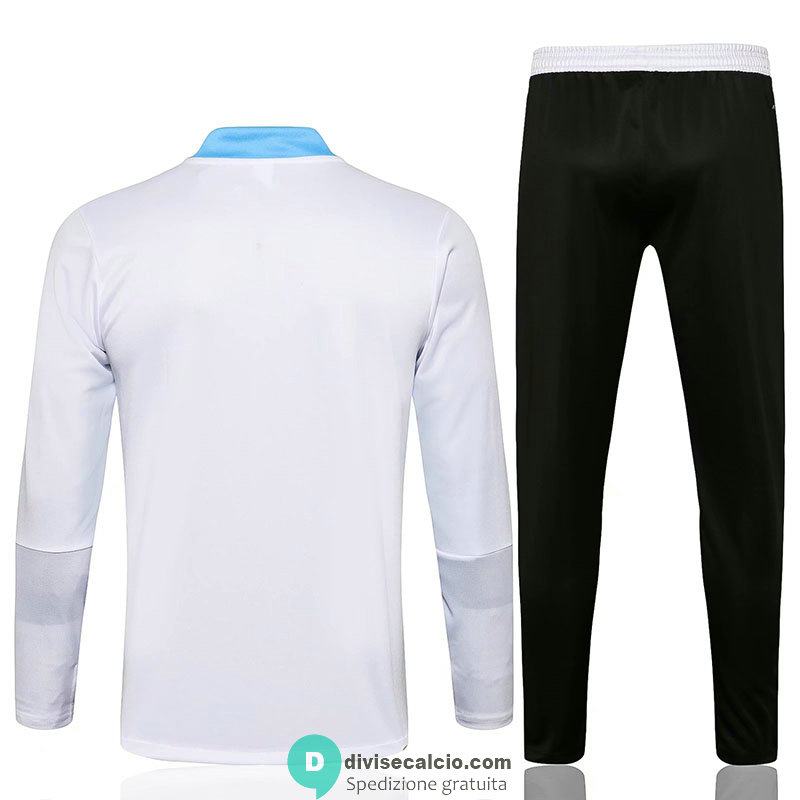 Real Madrid Formazione Felpa White II + Pantaloni Black II 2021/2022