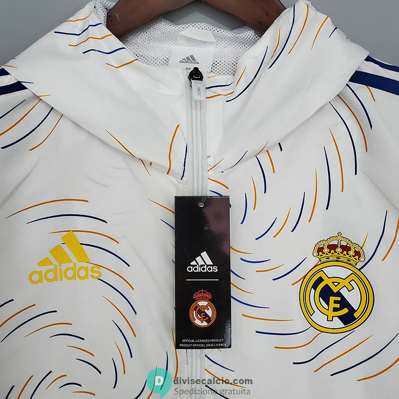 Real Madrid Giacca A Vento White Streak 2021/2022