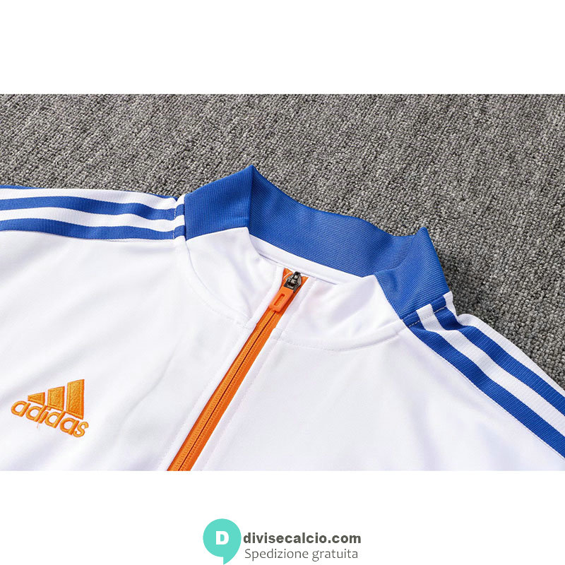 Real Madrid Giacca White II + Pantaloni Black II 2021/2022