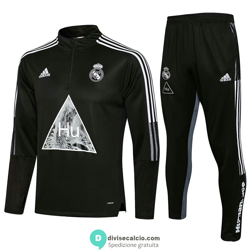 Real Madrid x Human Race Formazione Felpa Black II + Pantaloni 2021/2022