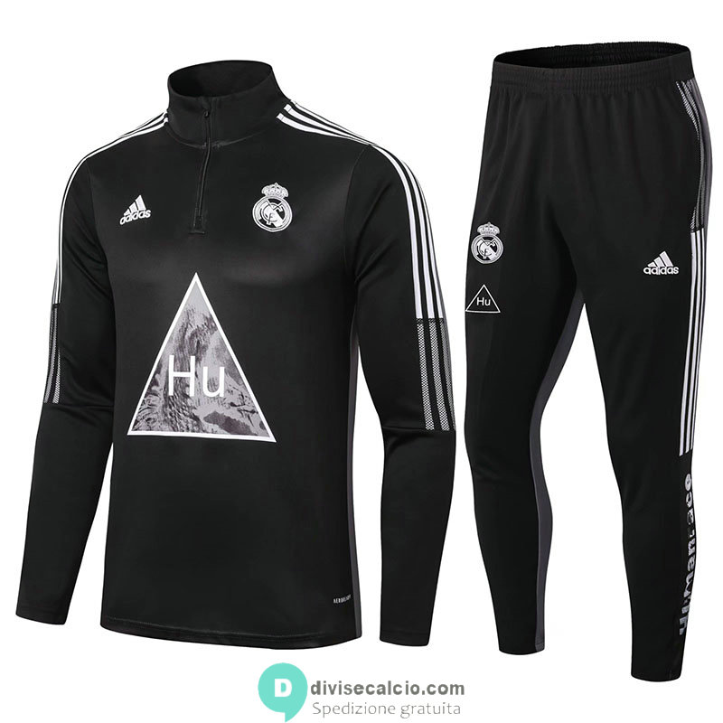 Real Madrid x Humanrace Formazione Felpa Black+ Pantaloni 2020/2021