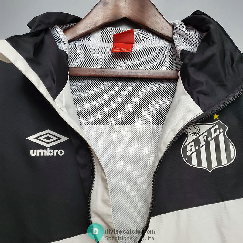 Santos FC Giacca A Vento Black White 2020/2021