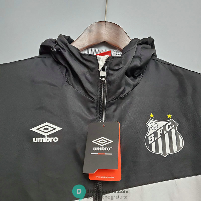 Santos FC Giacca A Vento Black White 2020/2021