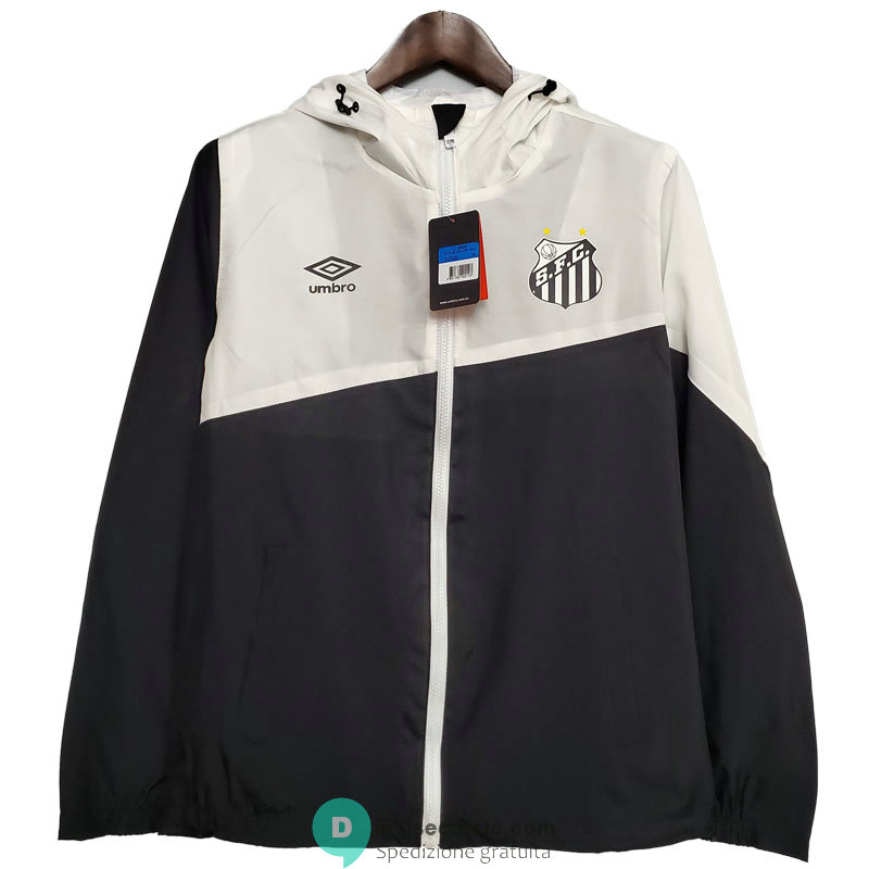 Santos FC Giacca A Vento White Black 2020/2021
