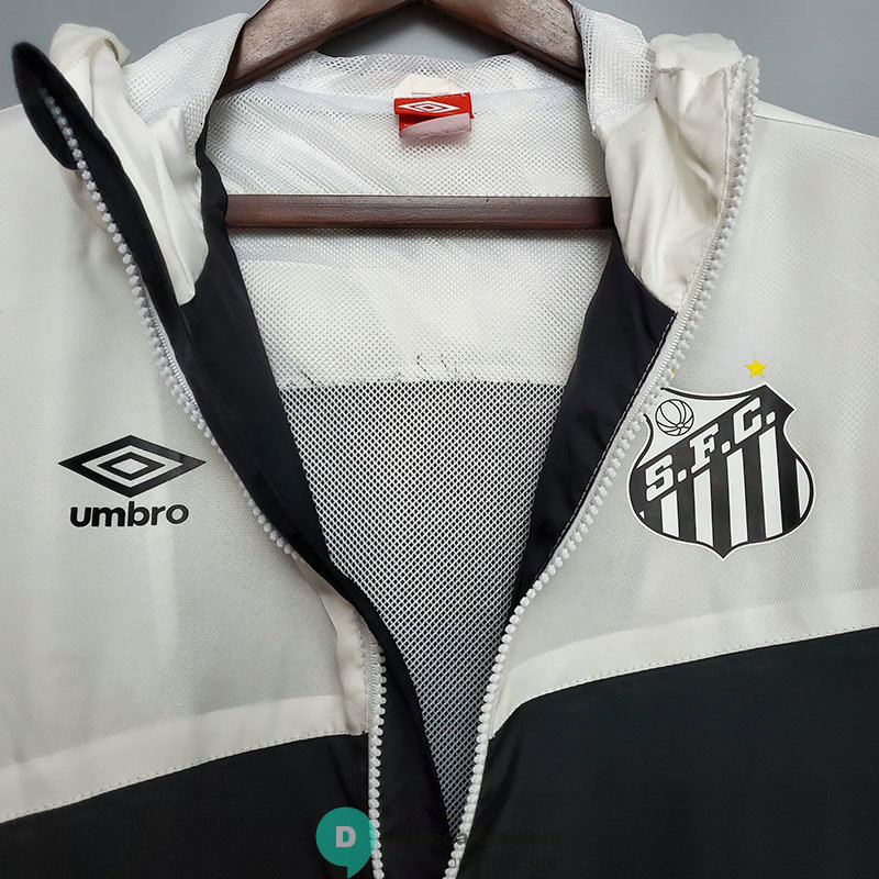 Santos FC Giacca A Vento White Black 2020/2021