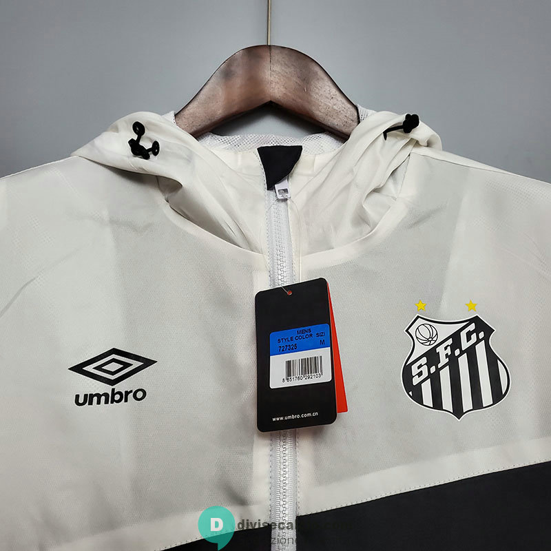 Santos FC Giacca A Vento White Black 2020/2021