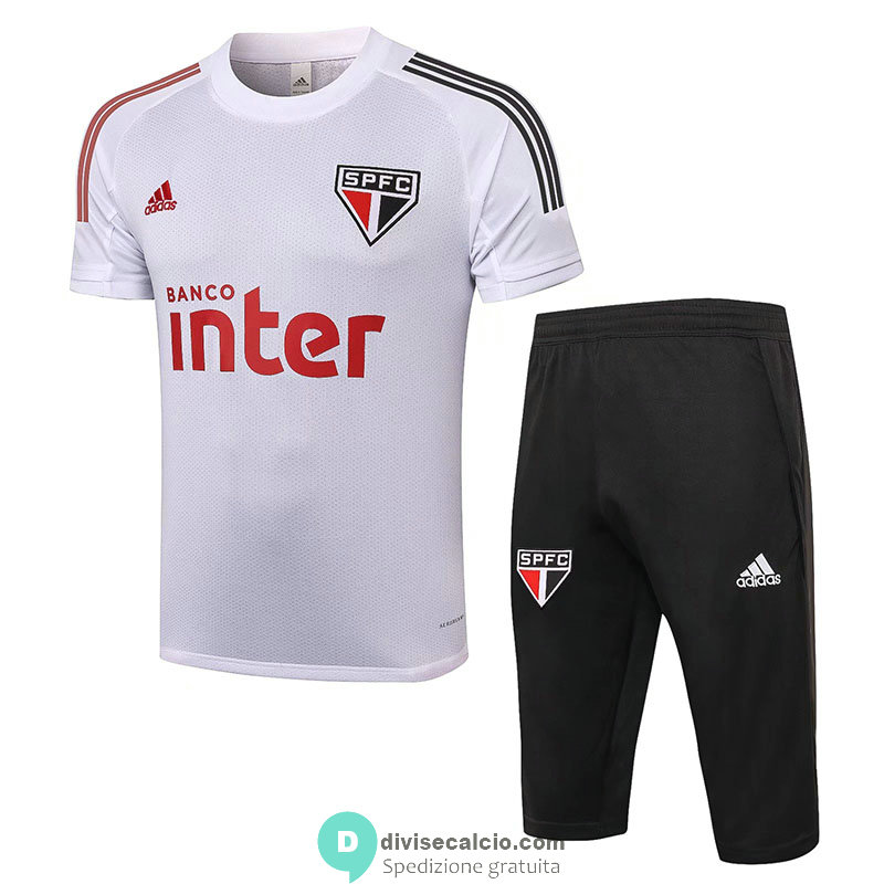 Sao Paulo FC Formazione Felpa White + Pantaloni 2020/2021