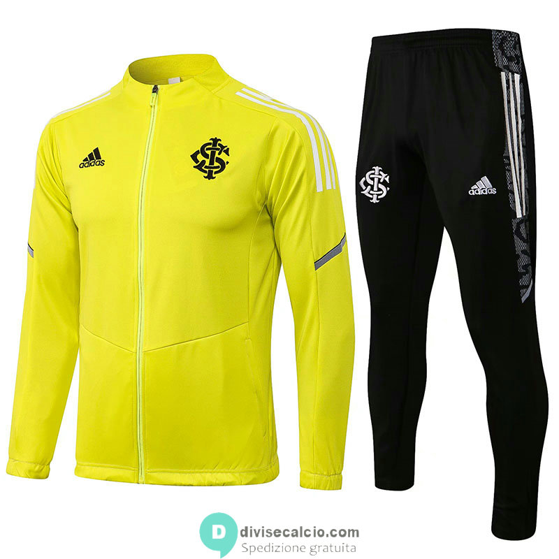 Sport Club Internacional Giacca Yellow + Pantaloni Black 2021/2022