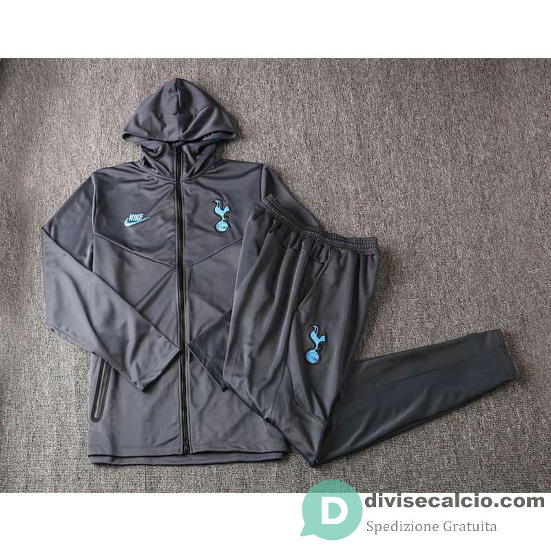 Tottenham Hotspur Giacca Cappuccio Grey + Pantaloni 2019/2020