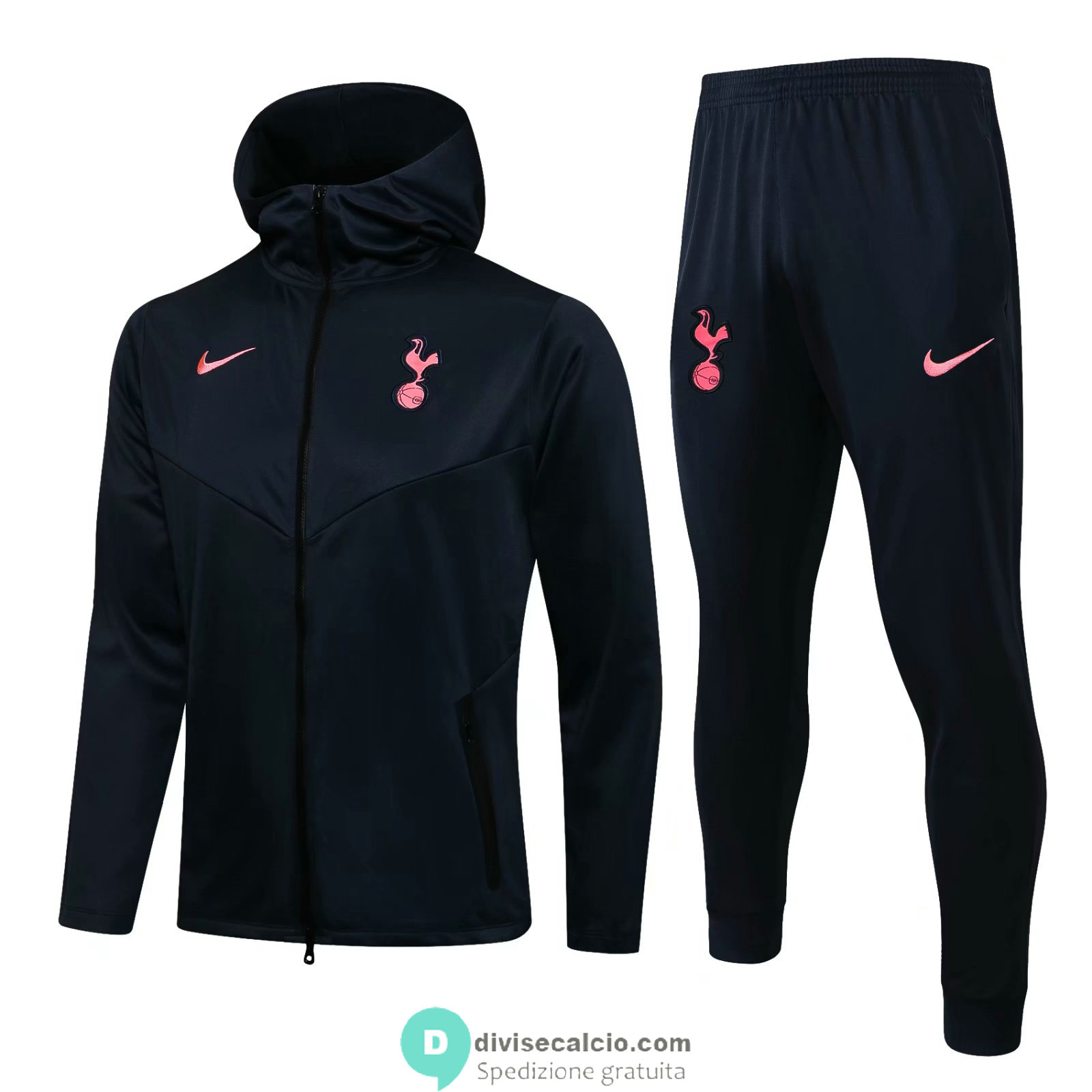 Tottenham Hotspur Giacca Cappuccio Royal + Pantaloni Royal 2021/2022