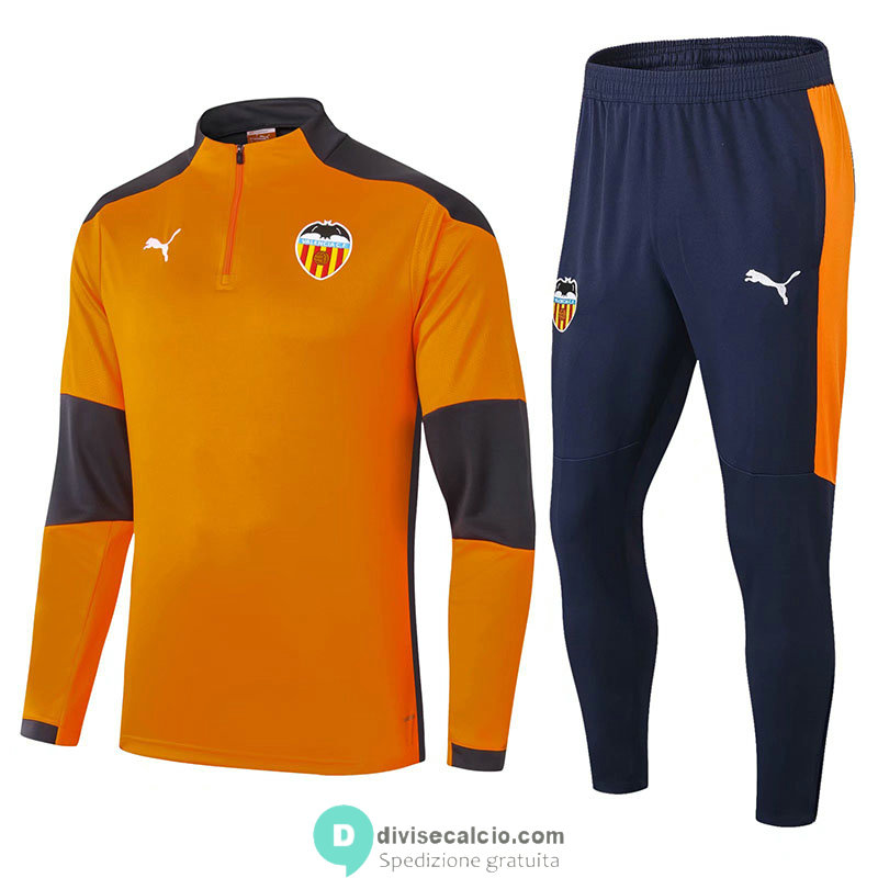 Valencia Formazione Felpa Orange + Pantaloni 2020/2021